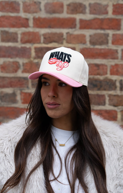 WHATSUP HAT (Pink/Off-White)